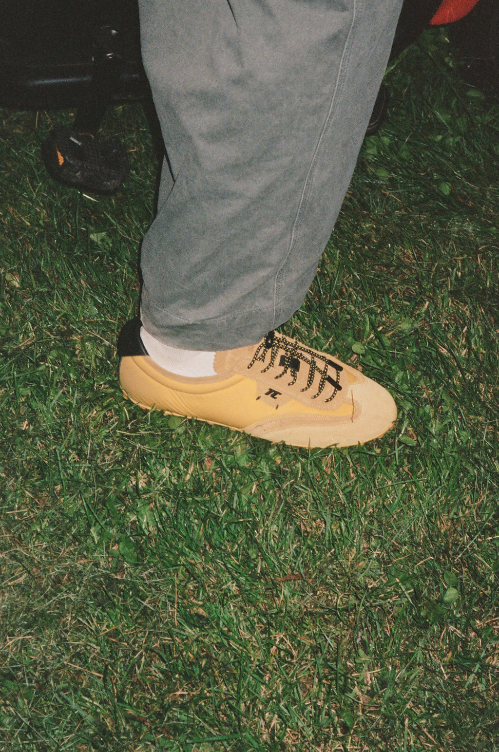 KICKER yellow x jessica shy sneaker – worn on foot