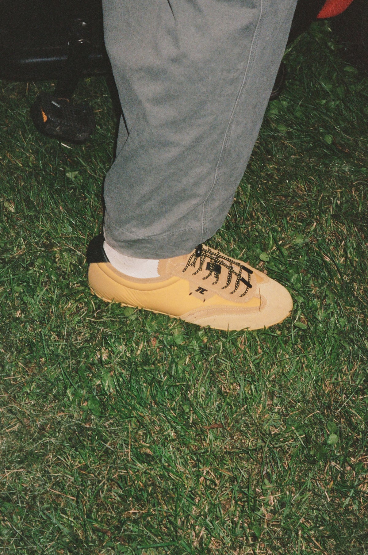 KICKER yellow x jessica shy sneaker – worn on foot