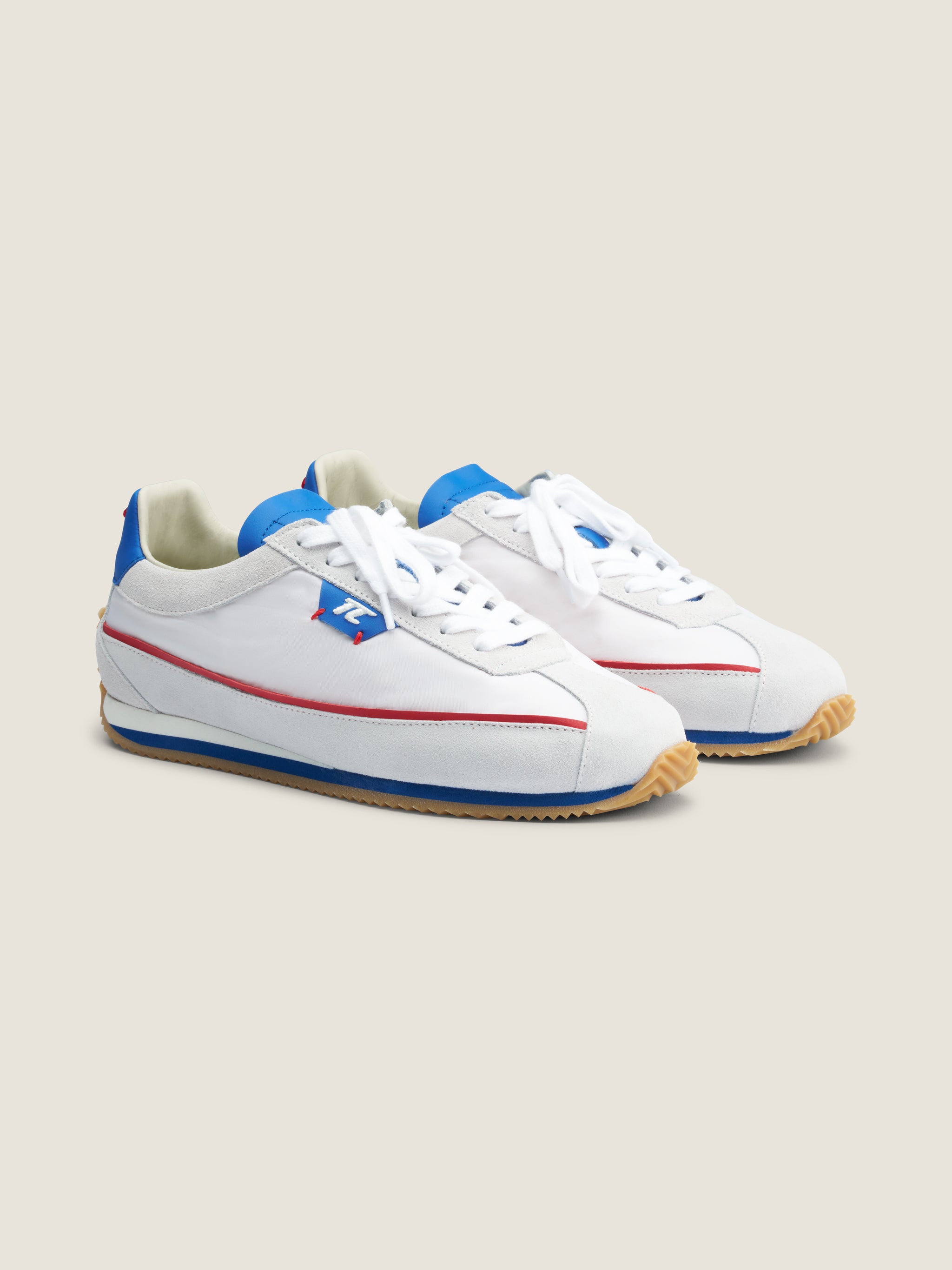 SCHUMY White Blue Red Sneaker – Seitenansicht schräg